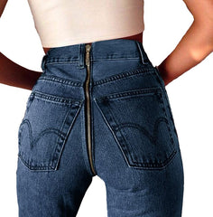 Jeans Zip Back con cerniera posteriore