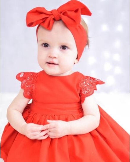 Completo Baby Rouge tuta e fascia con fiocco