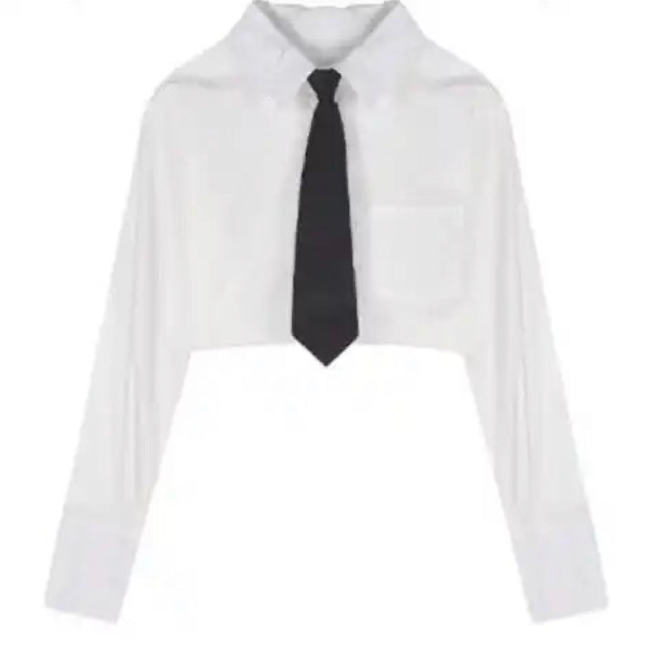 Camicia Crop con Cravatta