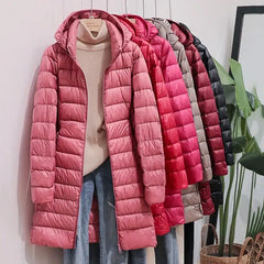Casual down jacket with hood