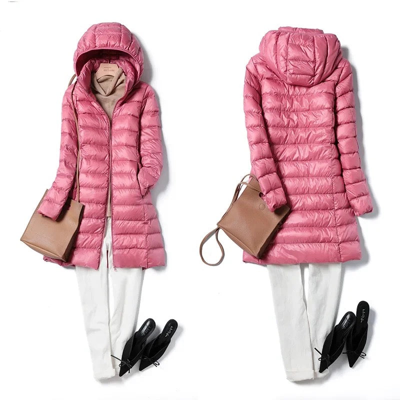 Casual down jacket with hood