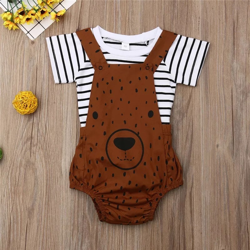 Complete Beary Baby boy t-shirt and overalls