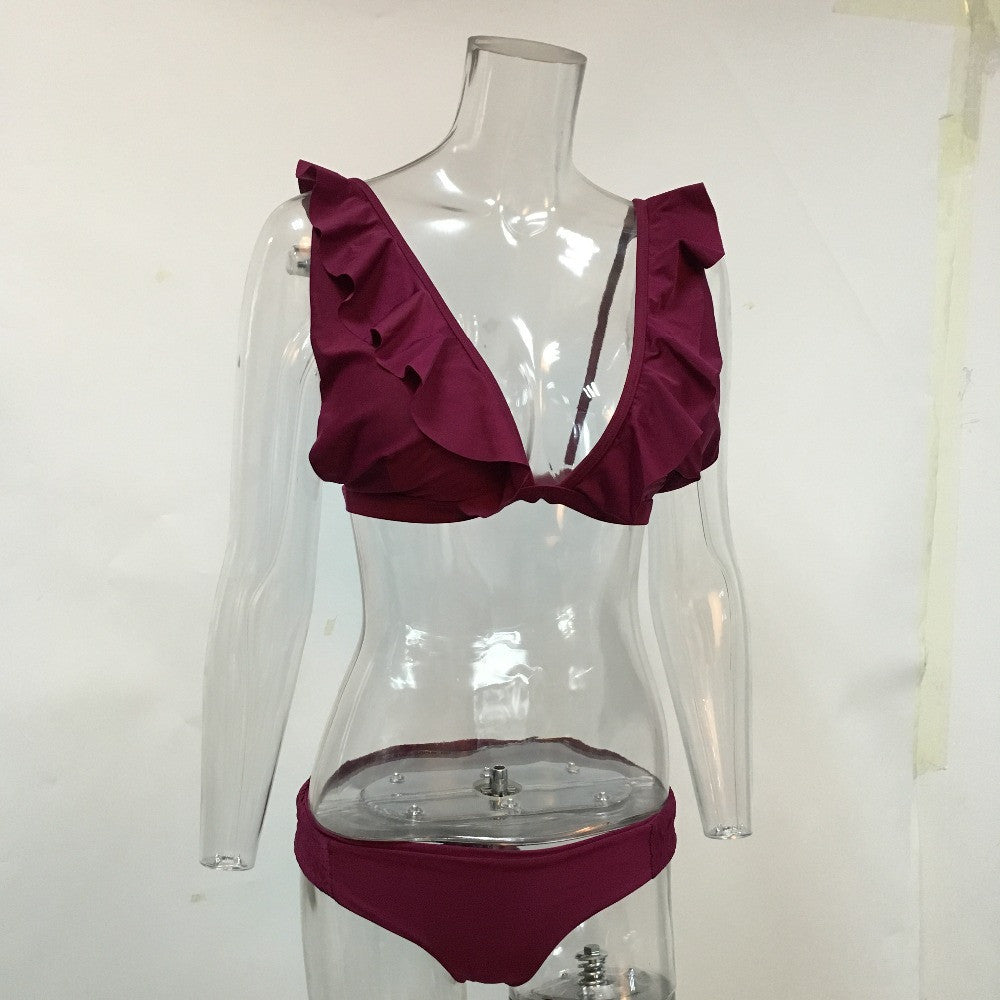 Sansira bikini with triangle frappe and low-waisted briefs