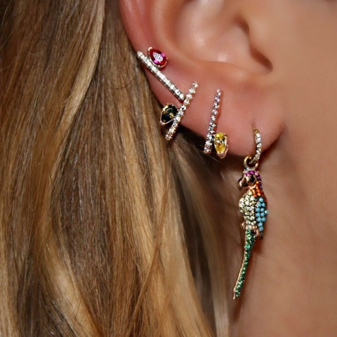 Small rectangular shape earrings