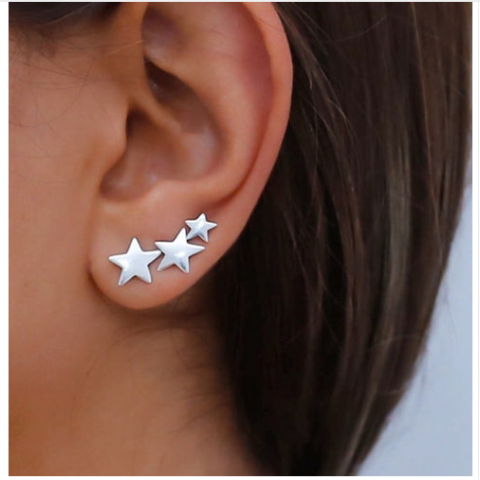 Star trio earrings