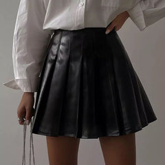 Short Callan skirt in faux leather