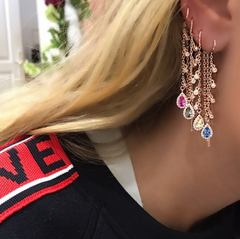 Long fine earrings with pendants