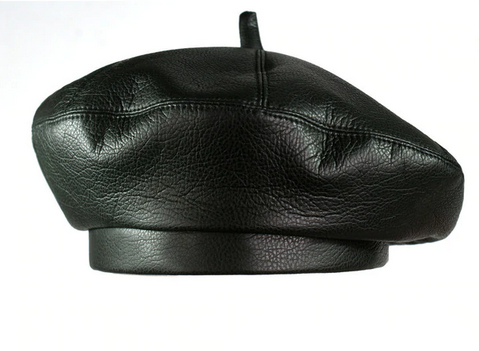 Paris hat in faux leather