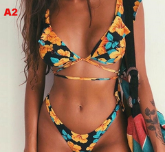 Taylor two-piece floral swimsuit with frappe