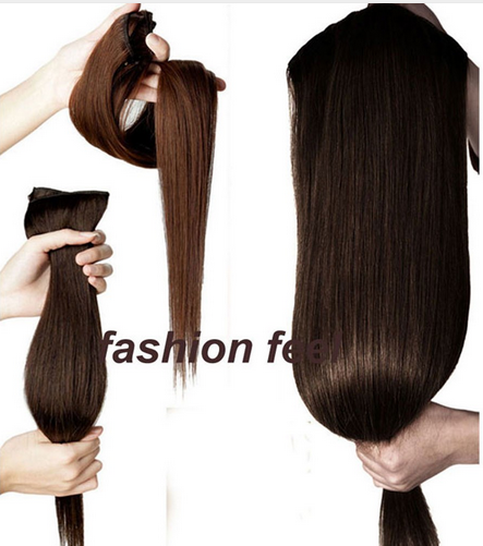 Extension lunghe e capelli lisci con applicazioni clips