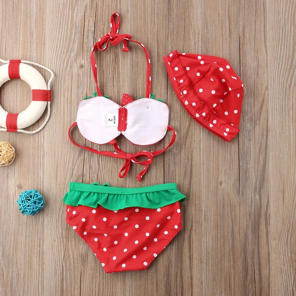 Costume Baby Strawberry da bagno a due pezzi per bambina