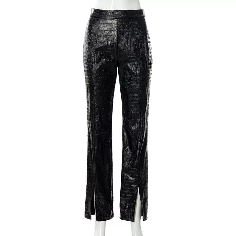 Harley faux leather trousers