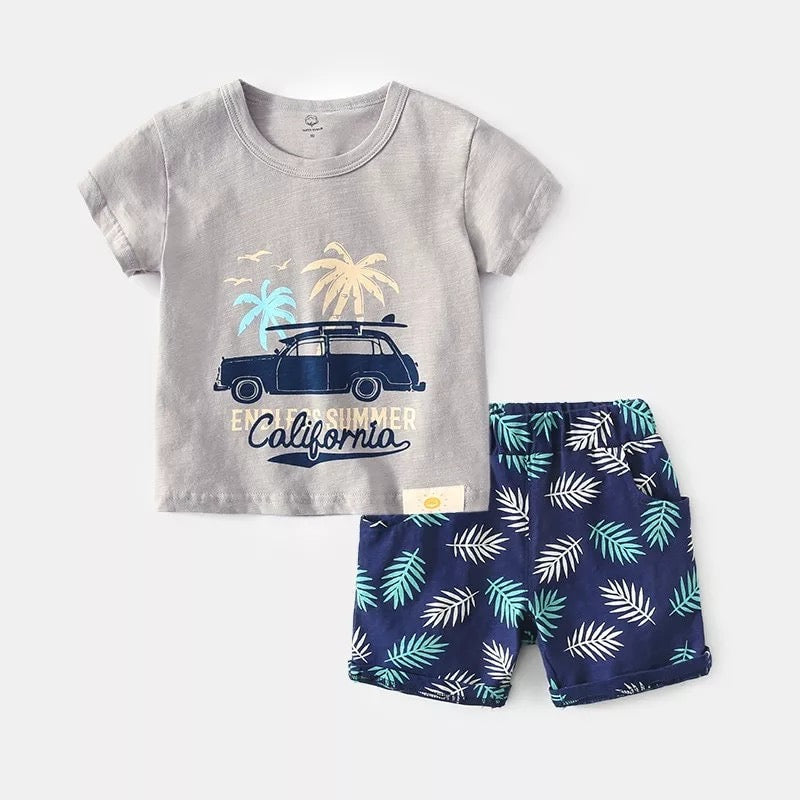 Completo Californian Baby bimbo t-shirt e pantaloncino