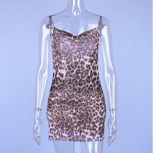 Leopard animal print Amazonia dress