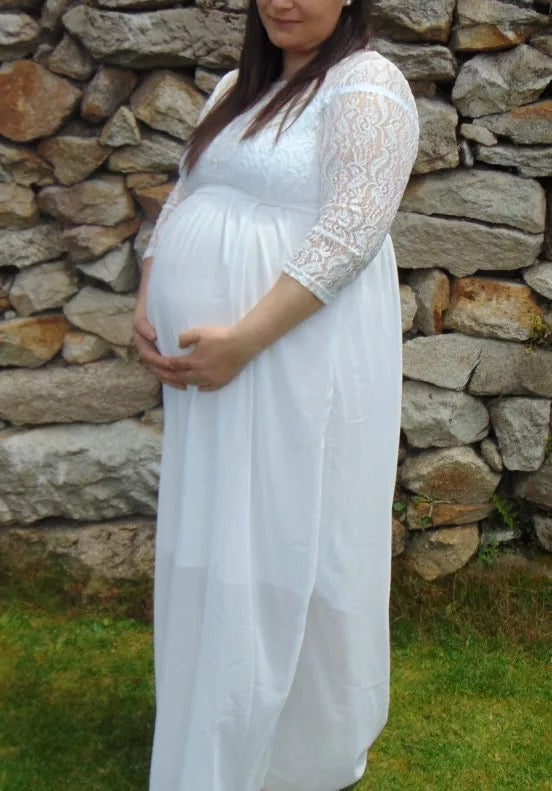 Long Pizzy maternity dress