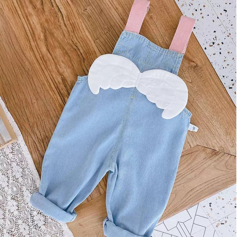 Cloudy Baby Girl denim dungarees