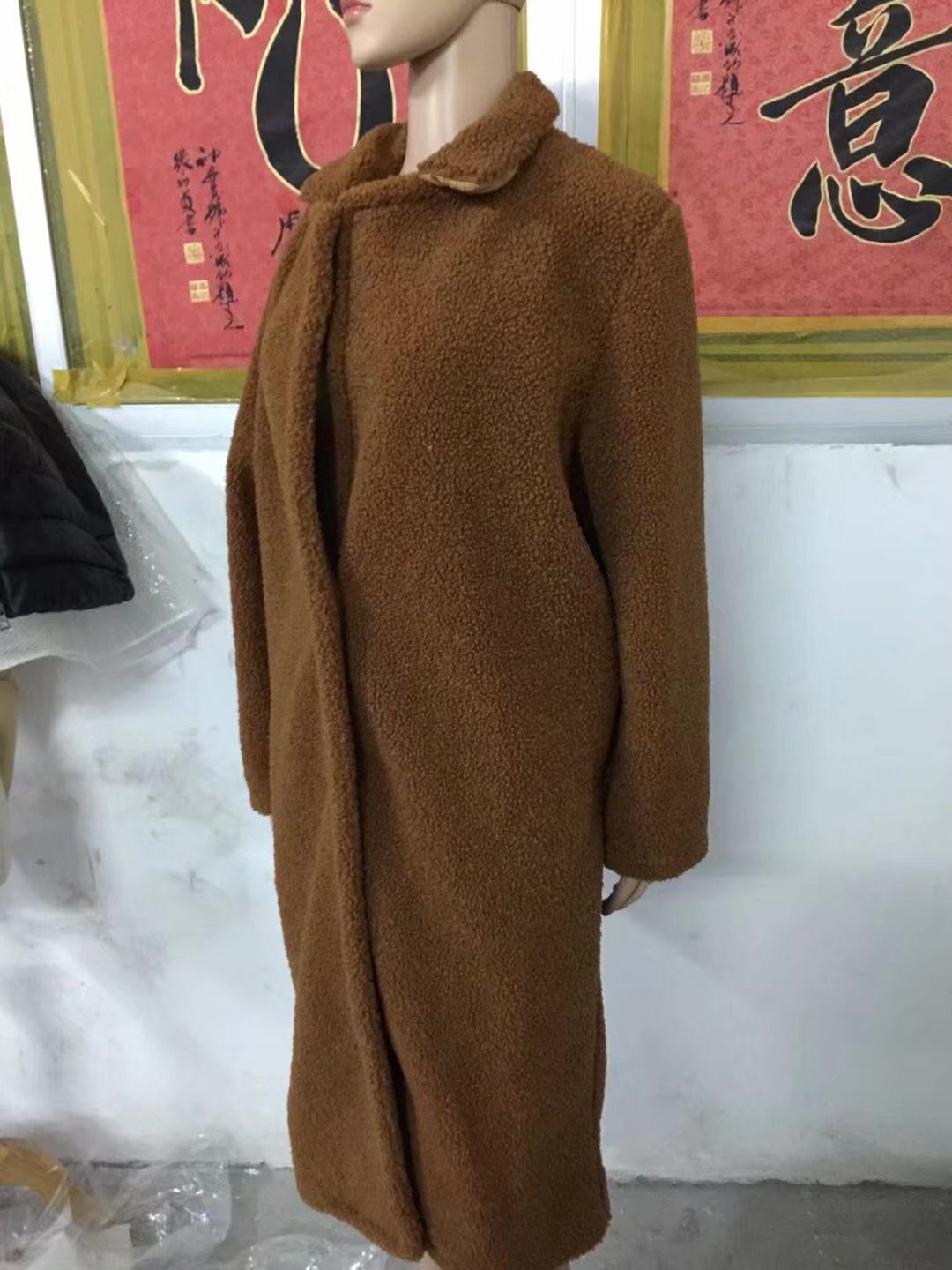 Bruny long teddy bear coat