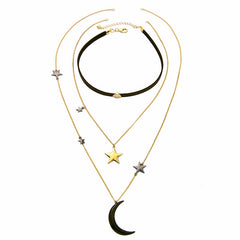 Stars and Moon_ long necklace