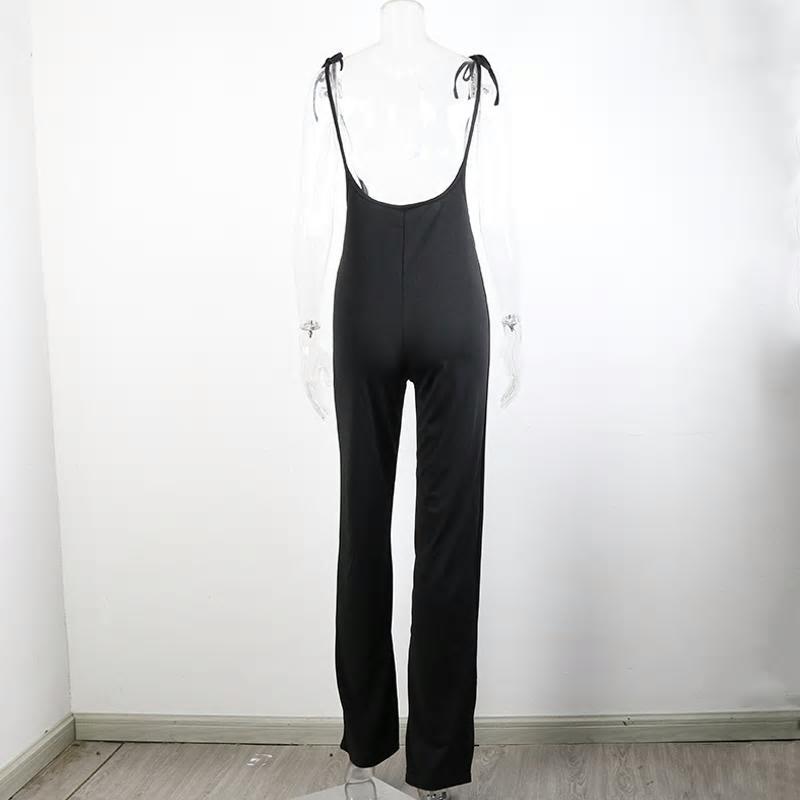 Mara long high-waisted low-cut jumpsuit
