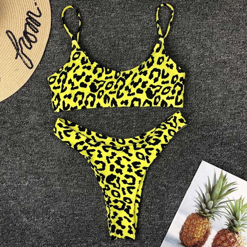Leopard animalier two-piece Summer swimsuit