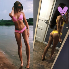 Greta two-piece triangular bikini and Brazilian bottom
