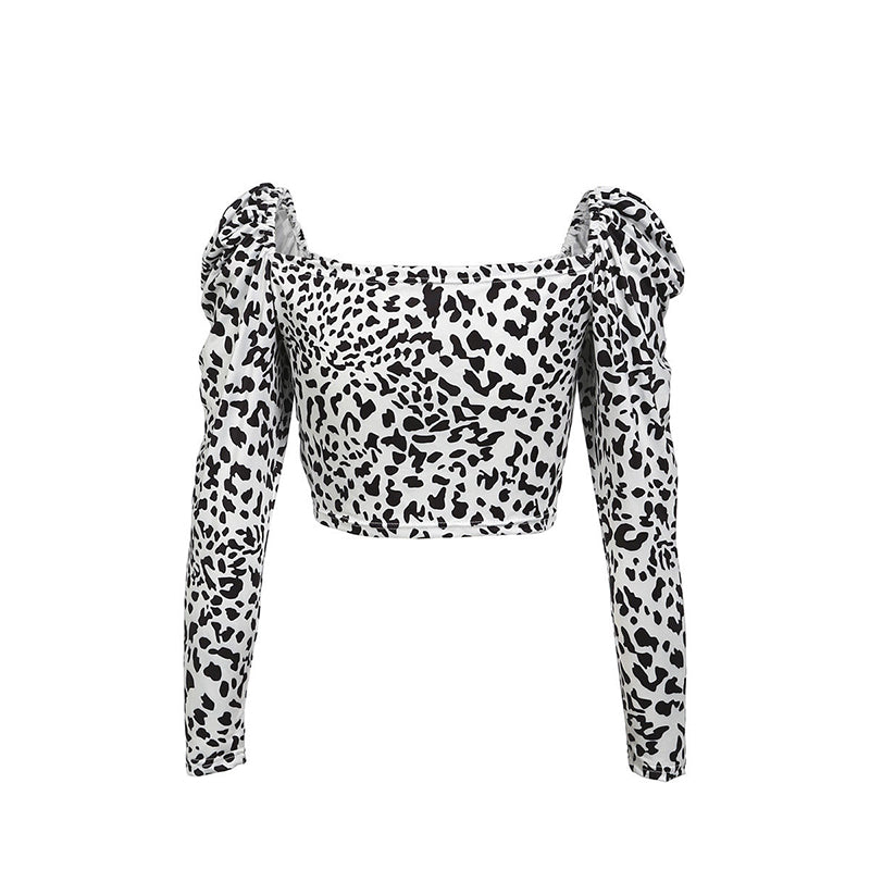Vicky long-sleeved shirt with spotted print