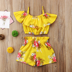 Laira baby set with floral print top and shorts