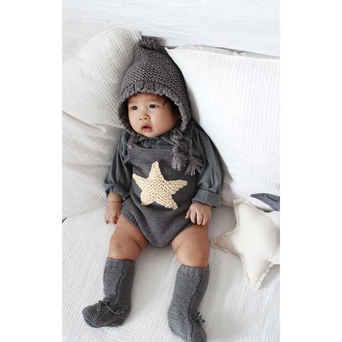 Star short sleeveless baby suit