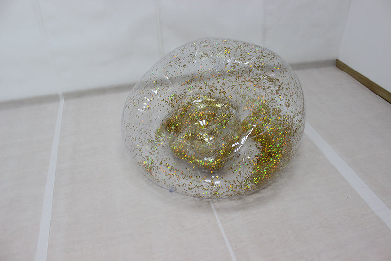 Inflatable and waterproof glitter armchair