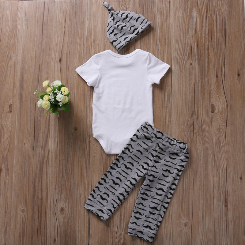 Nico baby set 3-piece short-sleeved bodysuit and trousers and cap