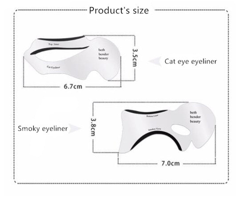 Set of 10 eyeliner templates