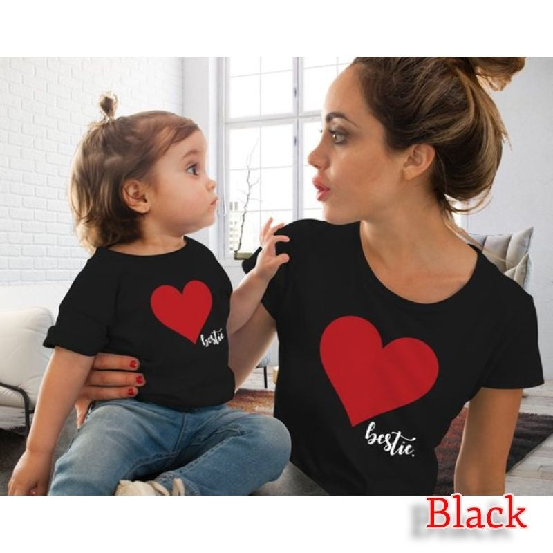 Completo Best Heart mamma e figlia t-shirt