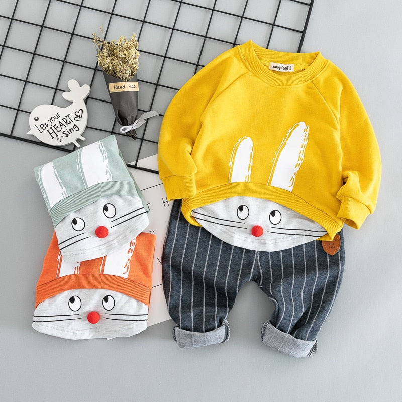 Miro baby set Rabbit long-sleeved shirt and trousers