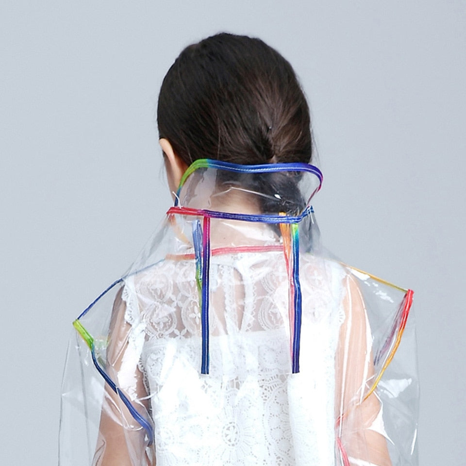 Transparent Rainbow raincoat