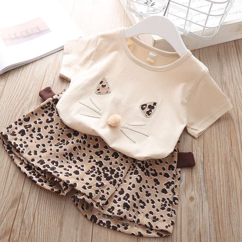 Cat Baby shirt and shorts set