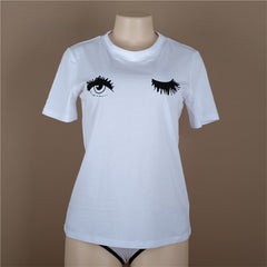 T-Shirt bianca Occhiolino - @ShopLowCost