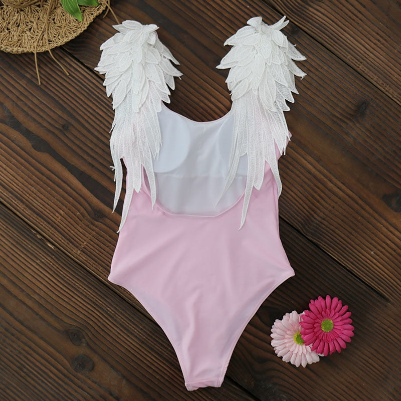 Angel Rose full swimsuit Angel Wings mother and daughter