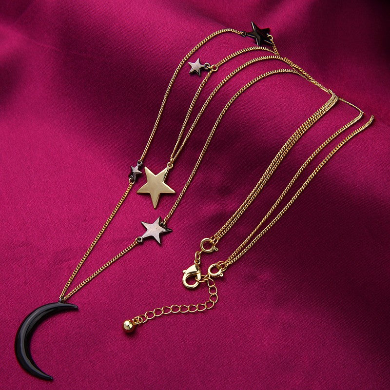Stars and Moon_ long necklace