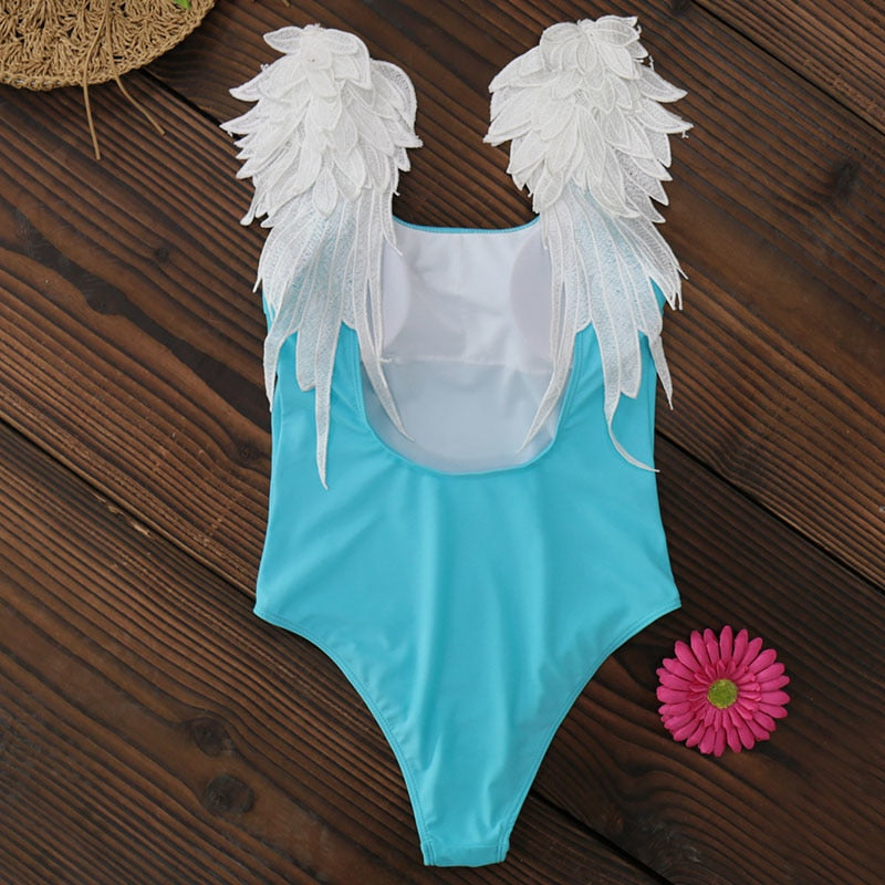 Angel Rose full swimsuit Angel Wings mother and daughter