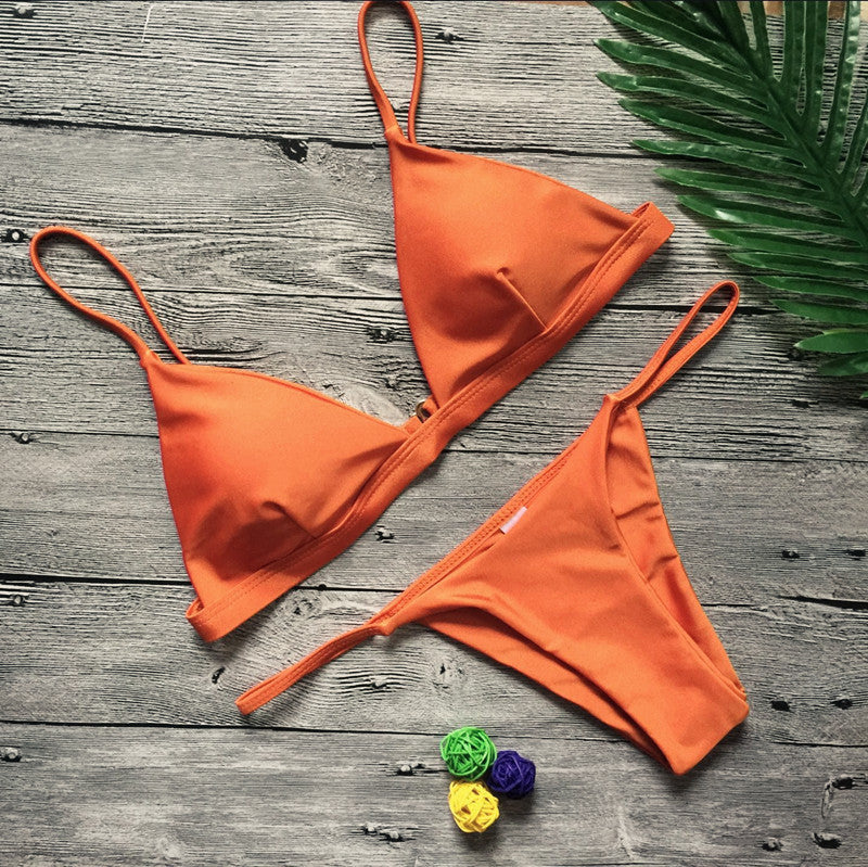 Amber two-piece swimsuit with triangle bikini