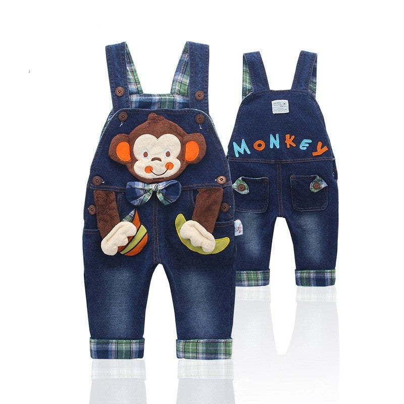 Salopette Monkey di jeans bimbo