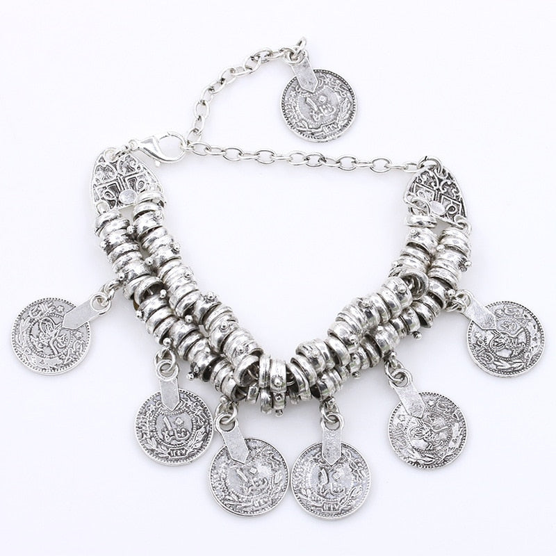 Penny anklet with charms