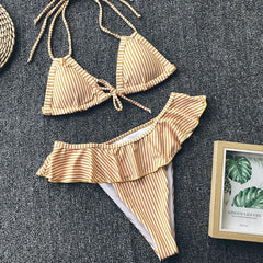Caramel two-piece swimsuit
