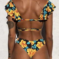 Taylor two-piece floral swimsuit with frappe