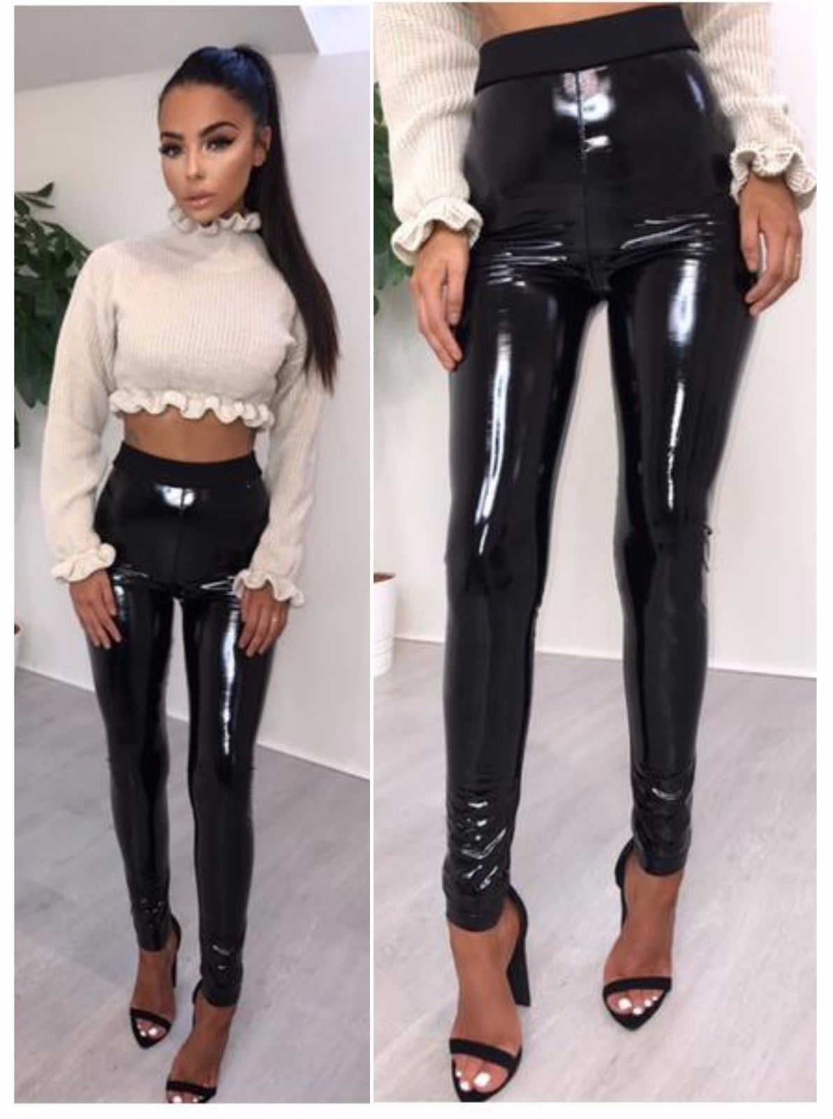 Catwoman Shiny Leather Effect Leggings