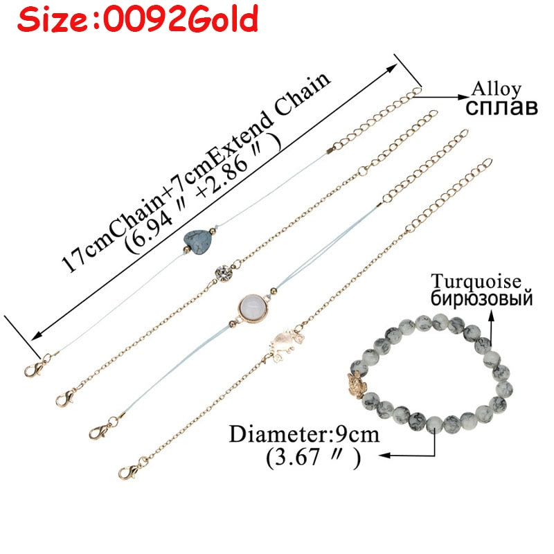 Bracelets with beads and charms