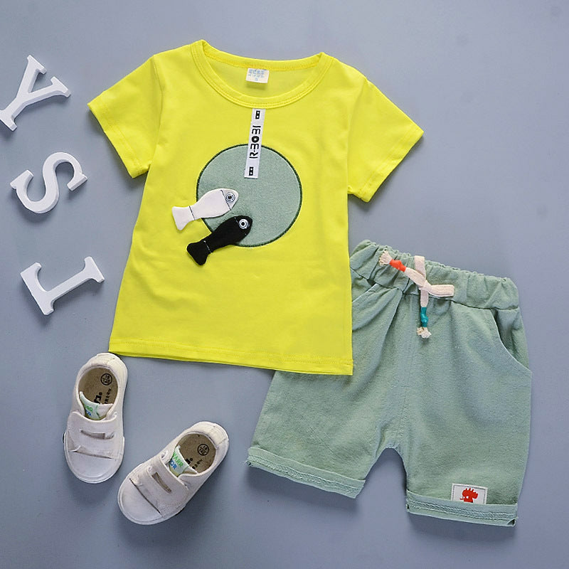 Nemo baby fish shorts and t-shirt set