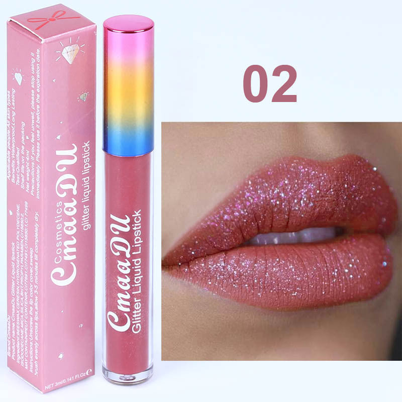 Long lasting glitter lipstick