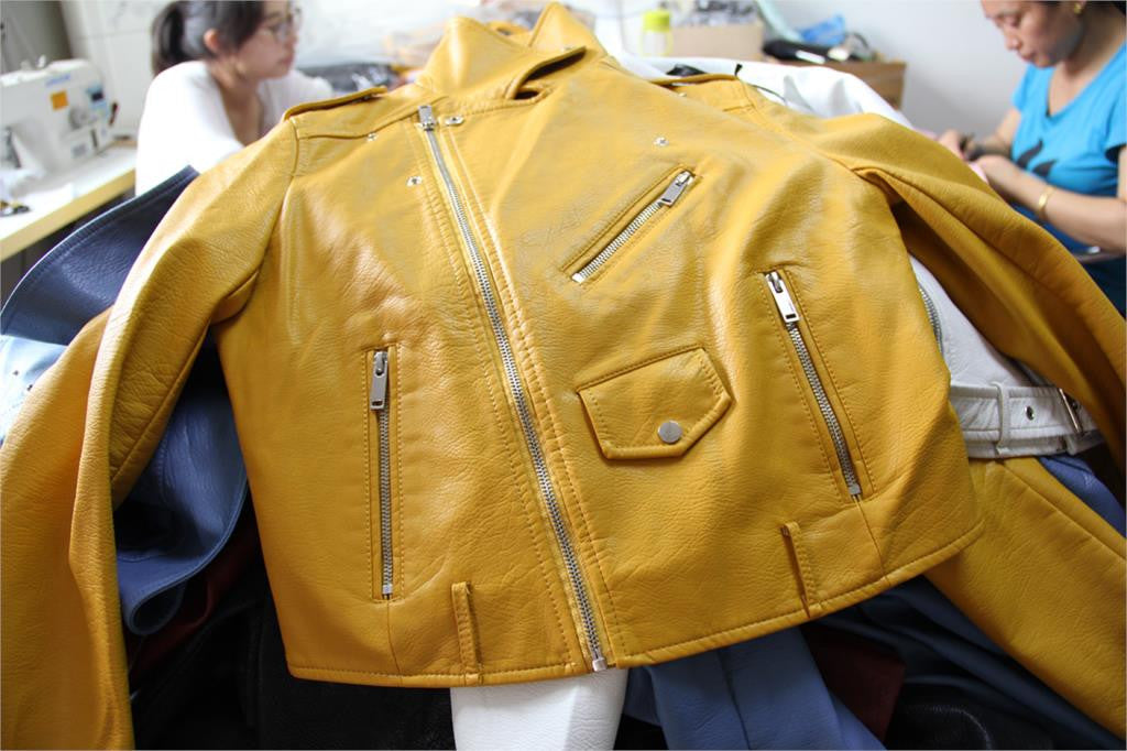 Biker jacket in Bright Side faux leather