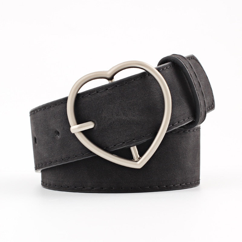Adjustable Smile Heart belt with metal heart
